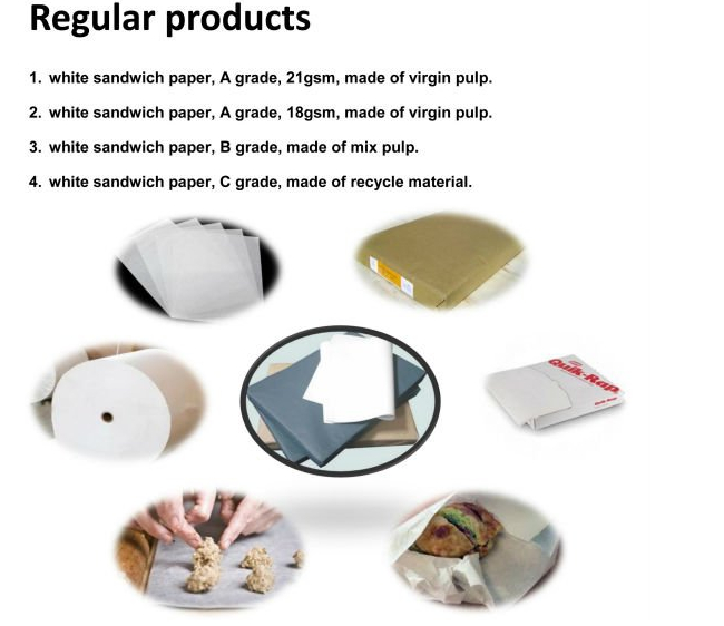 white sandwich paper